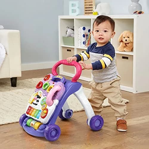 VTech Sit-to-Stand Learning Walker (Lavender) - Activity Walker with Toys | 41cm (16.5") x 36cm (14.2") x 46cm (18.1") thumbnail 9