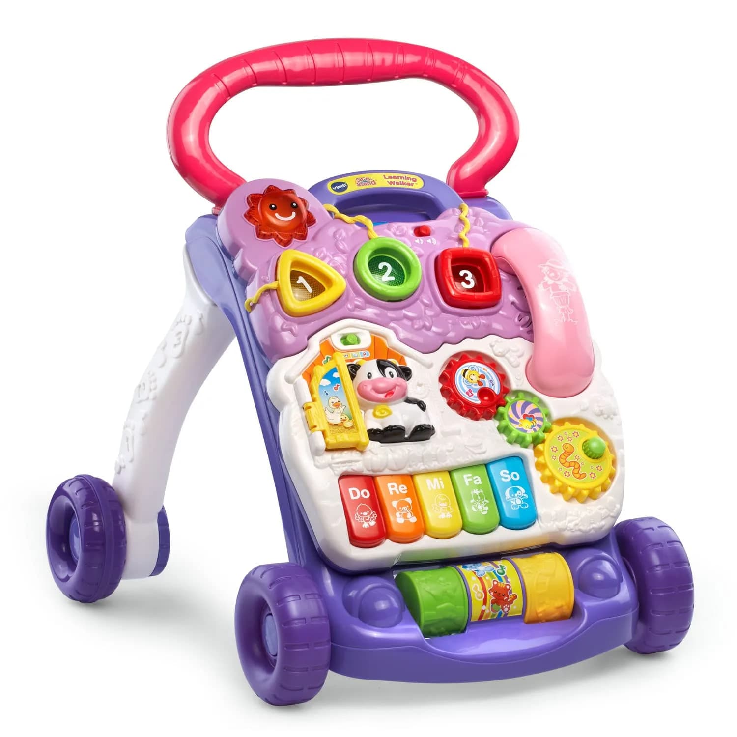 VTech Sit-to-Stand Learning Walker in Lavender - Detachable Toy Panel, Piano Keys, Speed Control - view 3