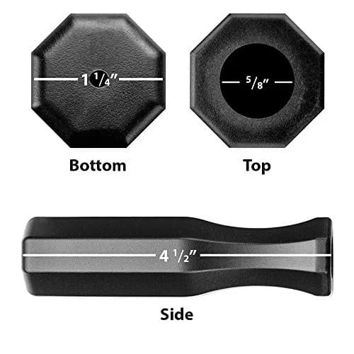 Brybelly Octagonal Handles for Standard Foosball Tables (8 Pack) | Ergonomic Plastic Handles for 5/8 inch Rods thumbnail 3