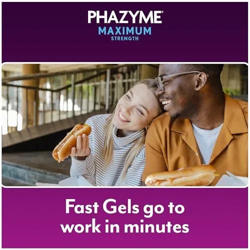Phazyme Maximum Strength Anti-Gas 250 mg Simethicone Fast Gels | Fast Relief for Bloating & Discomfort thumbnail 4