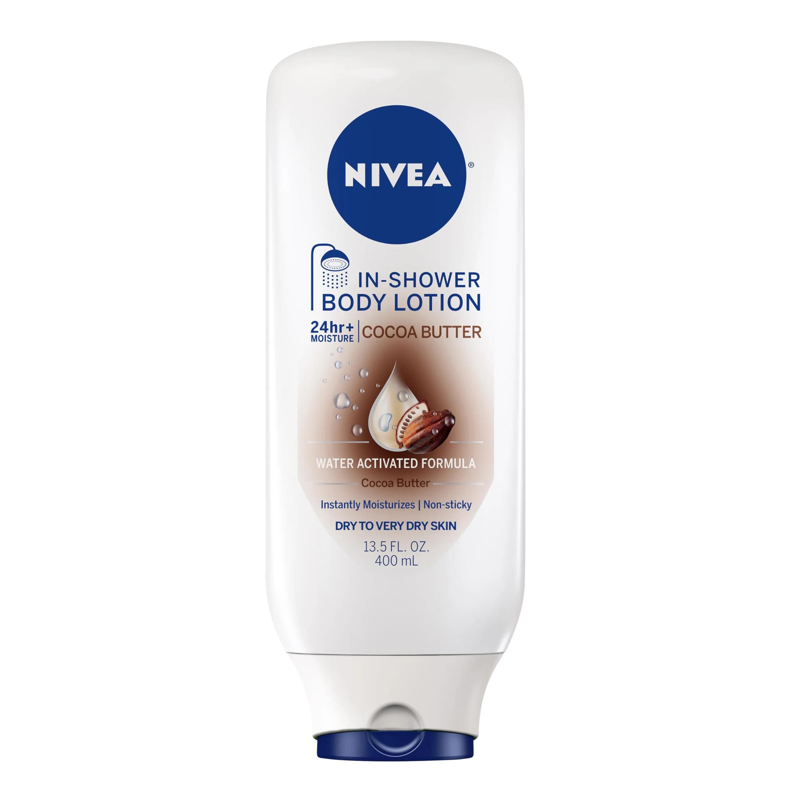 NIVEA Nourishing In Shower Body Lotion Cocoa Butter 400ml (13.5 Fl Oz) | Lasts Over 24 Hours thumbnail 1