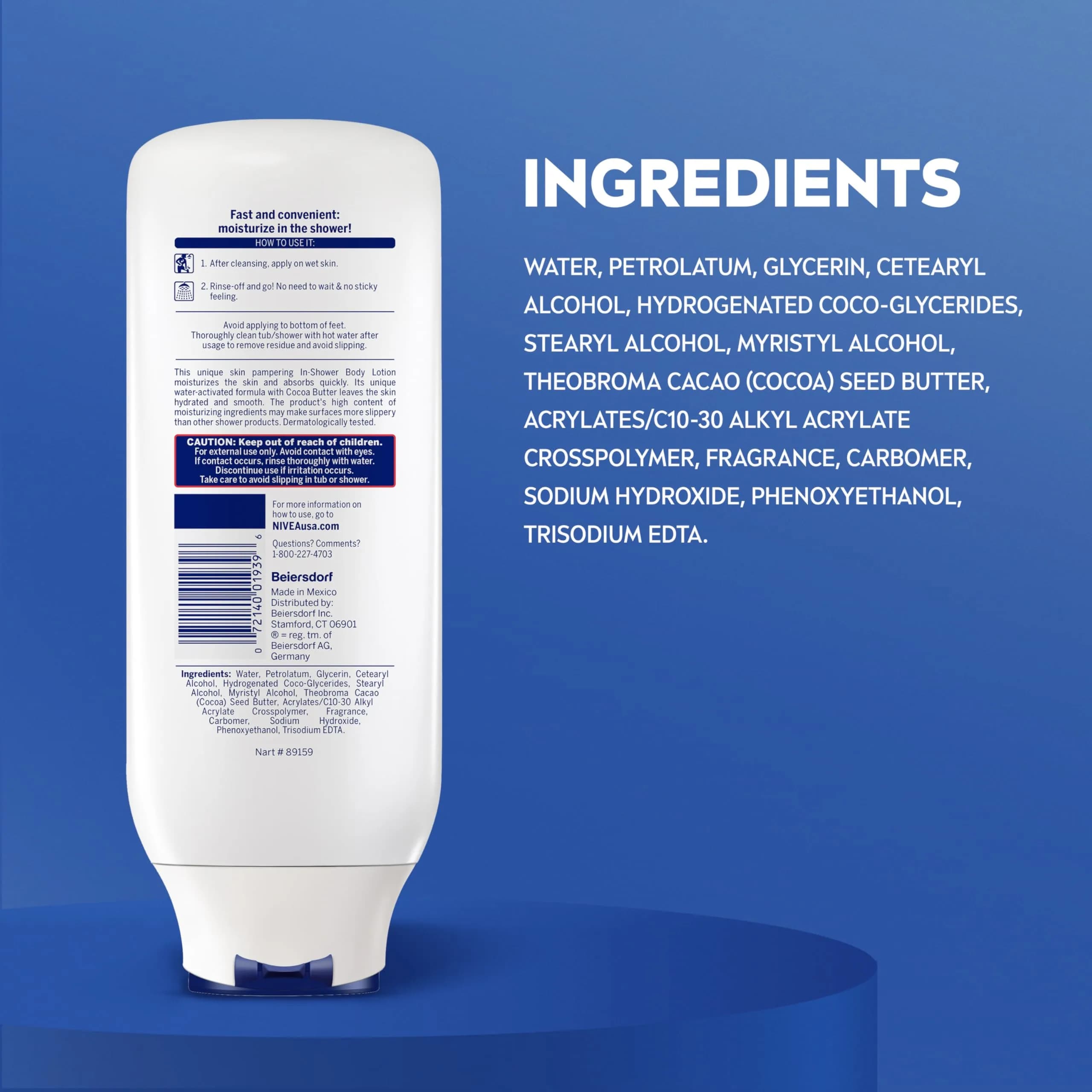 NIVEA Nourishing In Shower Body Lotion Cocoa Butter 400ml (13.5 Fl Oz) | Lasts Over 24 Hours thumbnail 6