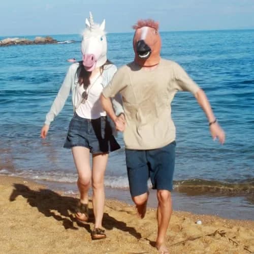 CreepyParty Horse Head Mask for Adults, Natural Latex Costume Mask 24.5 cm (9.65 in) | Funny Farm Animal Look thumbnail 4