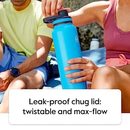 ThermoFlask 40 oz Stainless Steel Water Bottle | 1180ml Insulated Tumbler with Leakproof Lids | Keeps Cold 24hr/Hot 12hr thumbnail 5