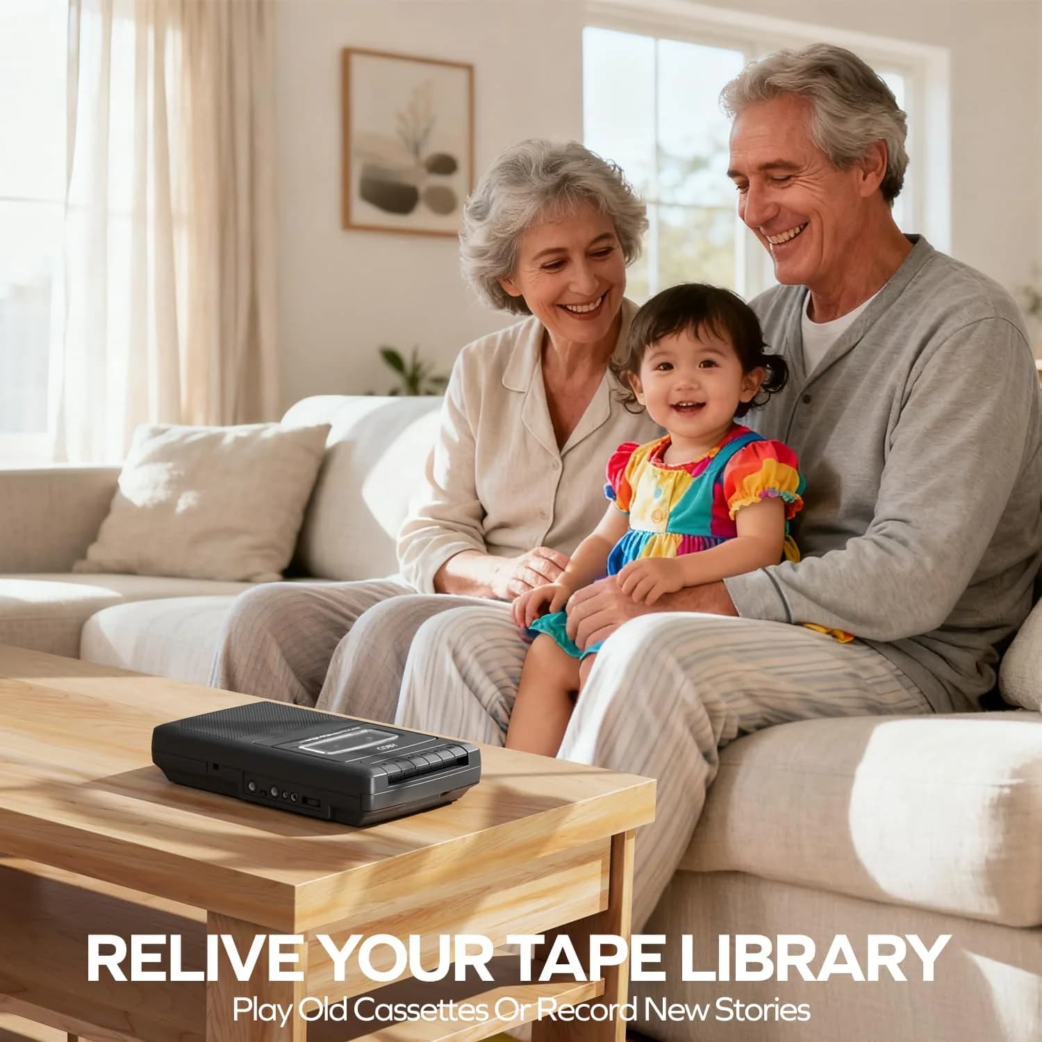 Coby CVR-22 Cassette Tape Player and Recorder, Built-in Mic, Battery or AC, Black | Record & Playback Versatility - view 5