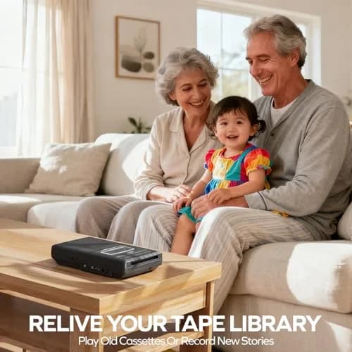 Coby CVR-22 Cassette Tape Player and Recorder, Built-in Mic, Battery or AC, Black | Record & Playback Versatility thumbnail 5