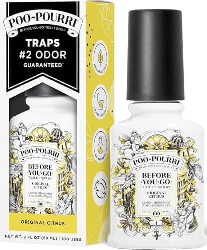 Poo-Pourri Before-You-Go Toilet Spray Original Citrus 59ml (2 Fl Oz) | Traps Odors Before They Start thumbnail 1