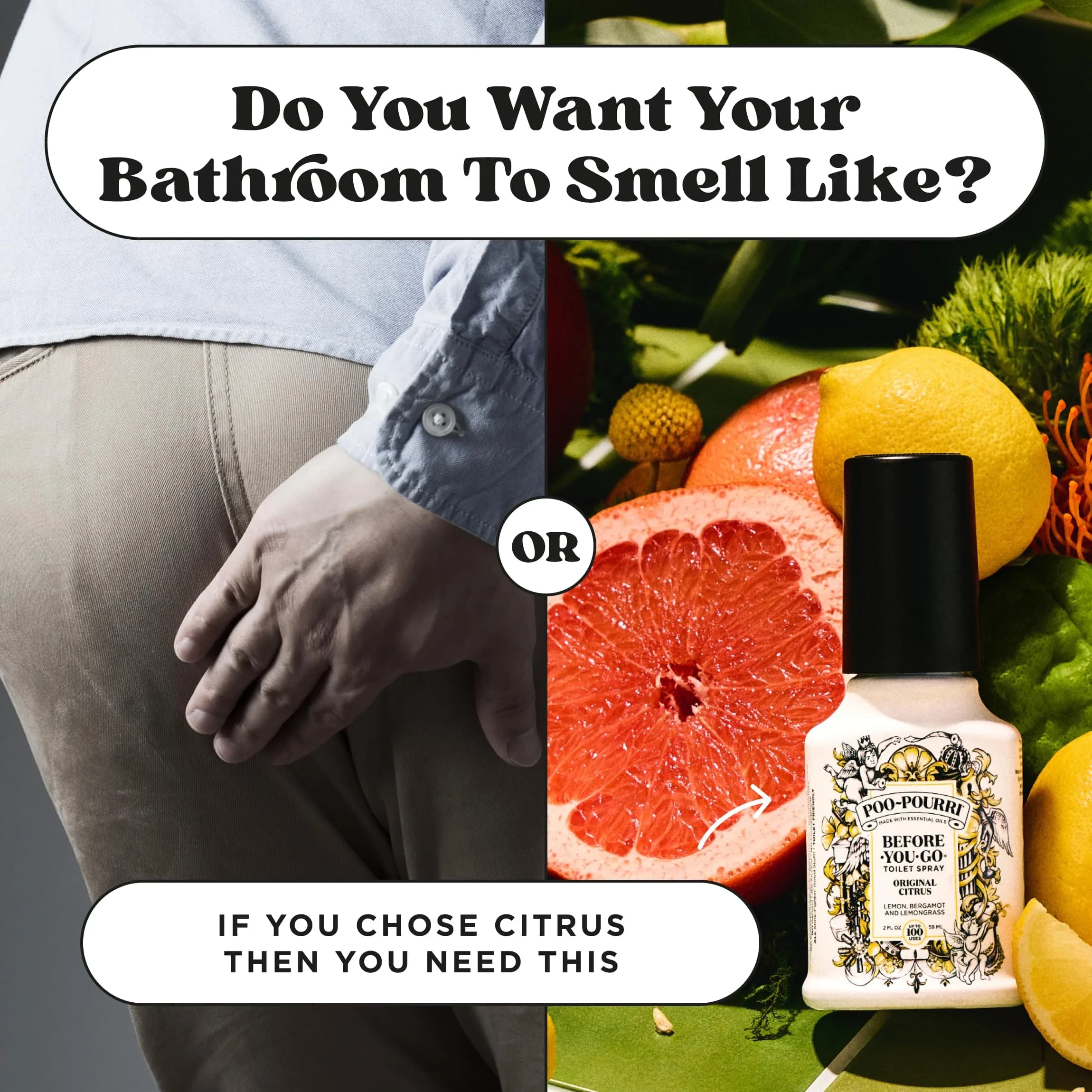 Poo-Pourri Before-You-Go Toilet Spray Original Citrus 59ml (2 Fl Oz) | Traps Odors Before They Start - view 5