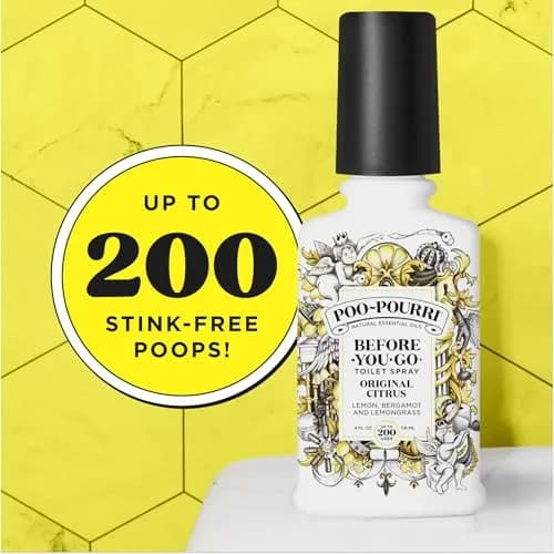 Poo-Pourri Before-You-Go Toilet Spray Original Citrus 118ml (4 Fl Oz) | Funk Lock Technology for Odor Elimination thumbnail 6