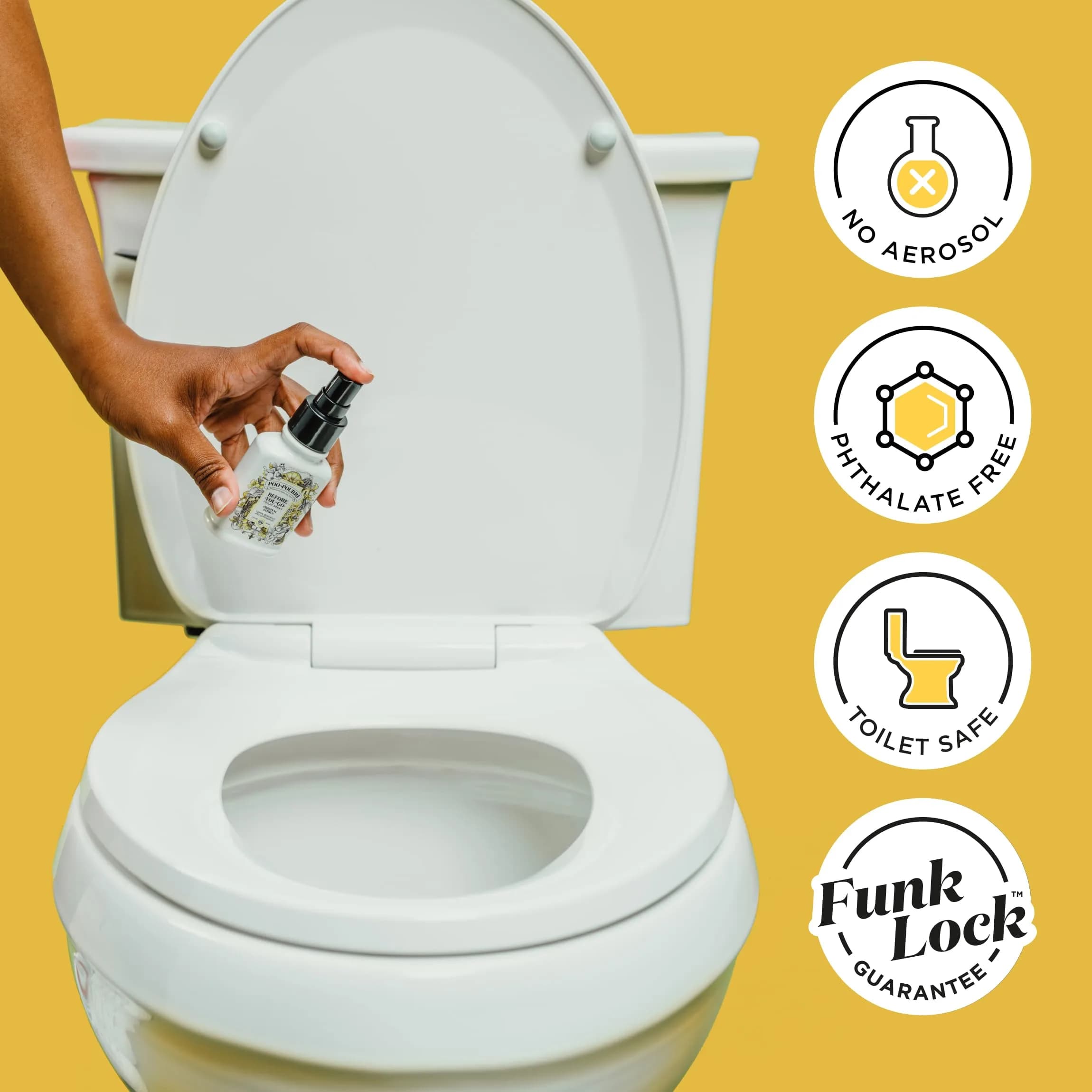 Poo-Pourri Before-You-Go Toilet Spray Original Citrus 118ml (4 Fl Oz) | Funk Lock Technology for Odor Elimination - view 3