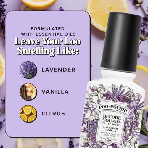 Poo-Pourri Before-You-Go Toilet Spray, Lavender Vanilla | Odor Trap & Travel Friendly (70-120 chars) thumbnail 5