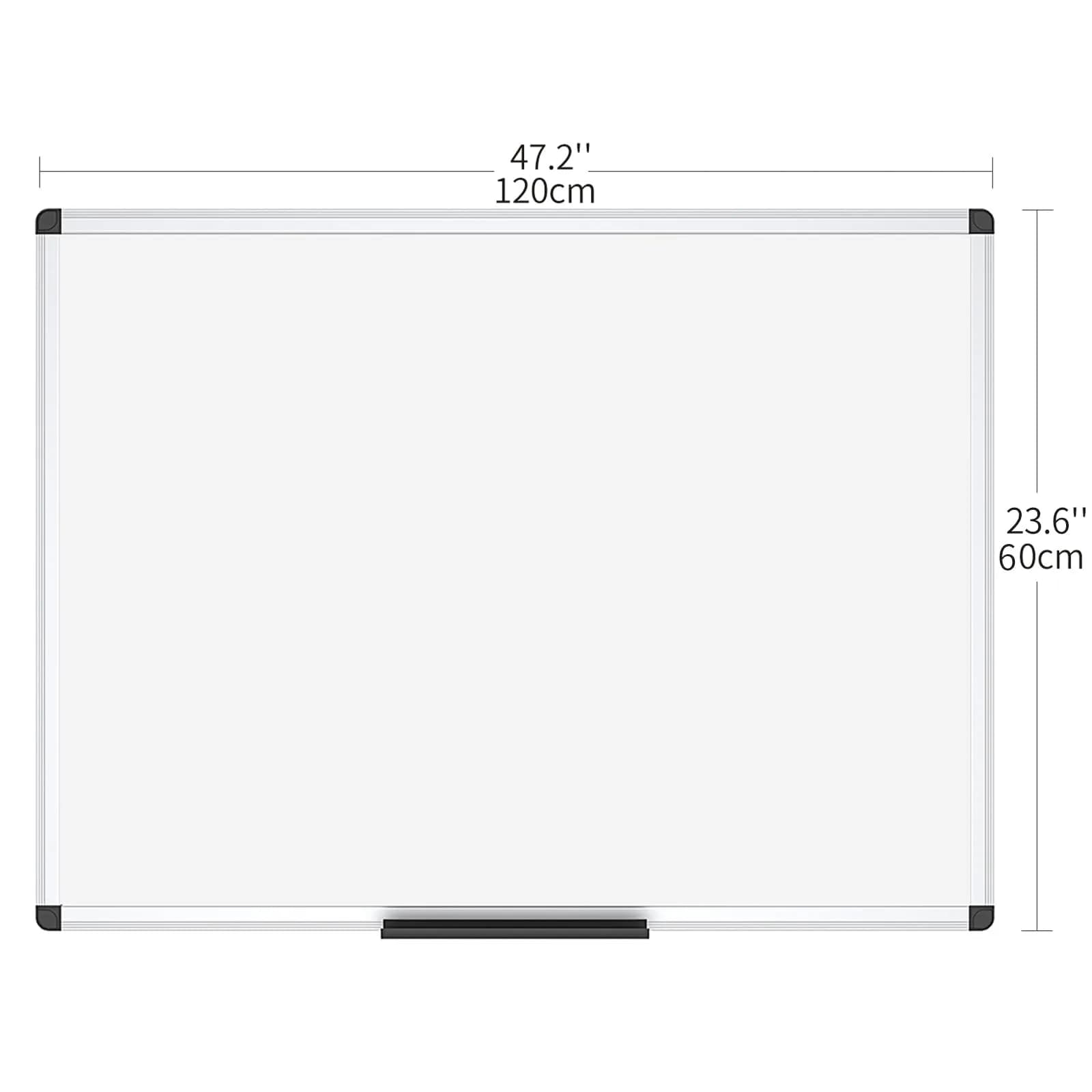 VIZ-PRO Magnetic Dry Erase Board with Black Frame, 24x36 Inches | Smooth Ink Flow Writing Board - view 2