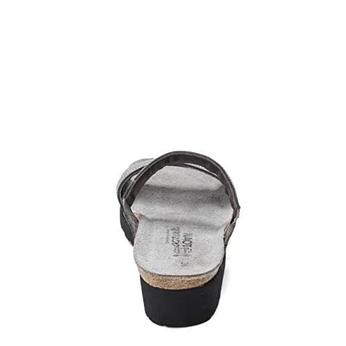 NAOT Bianca Women's Gray W/Silver Rivets/Metal Lthr Sandal 4 M US | Comfortable Slip On Wedge thumbnail 5