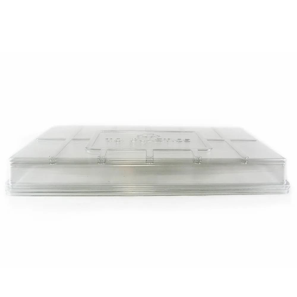 Living Whole Foods Plant Tray 10x20 Inch | Clear Plastic Humidity Dome for Seedlings — Black