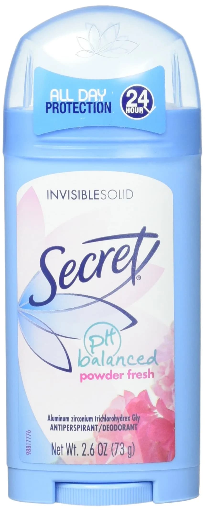Secret Outlast Invisible Solid Antiperspirant Deodorant for Women, Shower Fresh, 2.6 oz (73.7 g) | 48-Hour Odor Protection — 1.73 Ounce