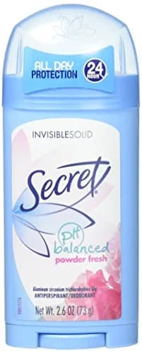 Secret Invisible Solid Antiperspirant Deodorant Powder Fresh 2.6oz (5.2oz Total) | Reduces Underarm Wetness thumbnail 1