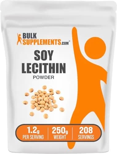 BulkSupplements Soy Lecithin Powder 250g | Heart & Liver Support, Unflavored thumbnail 1