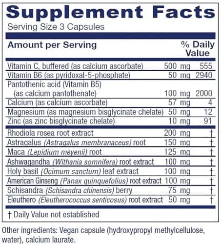 Vitanica Adrenal Assist with Ashwagandha Root Extract | Vegan, 180 Capsules for Stress & Vitality thumbnail 2