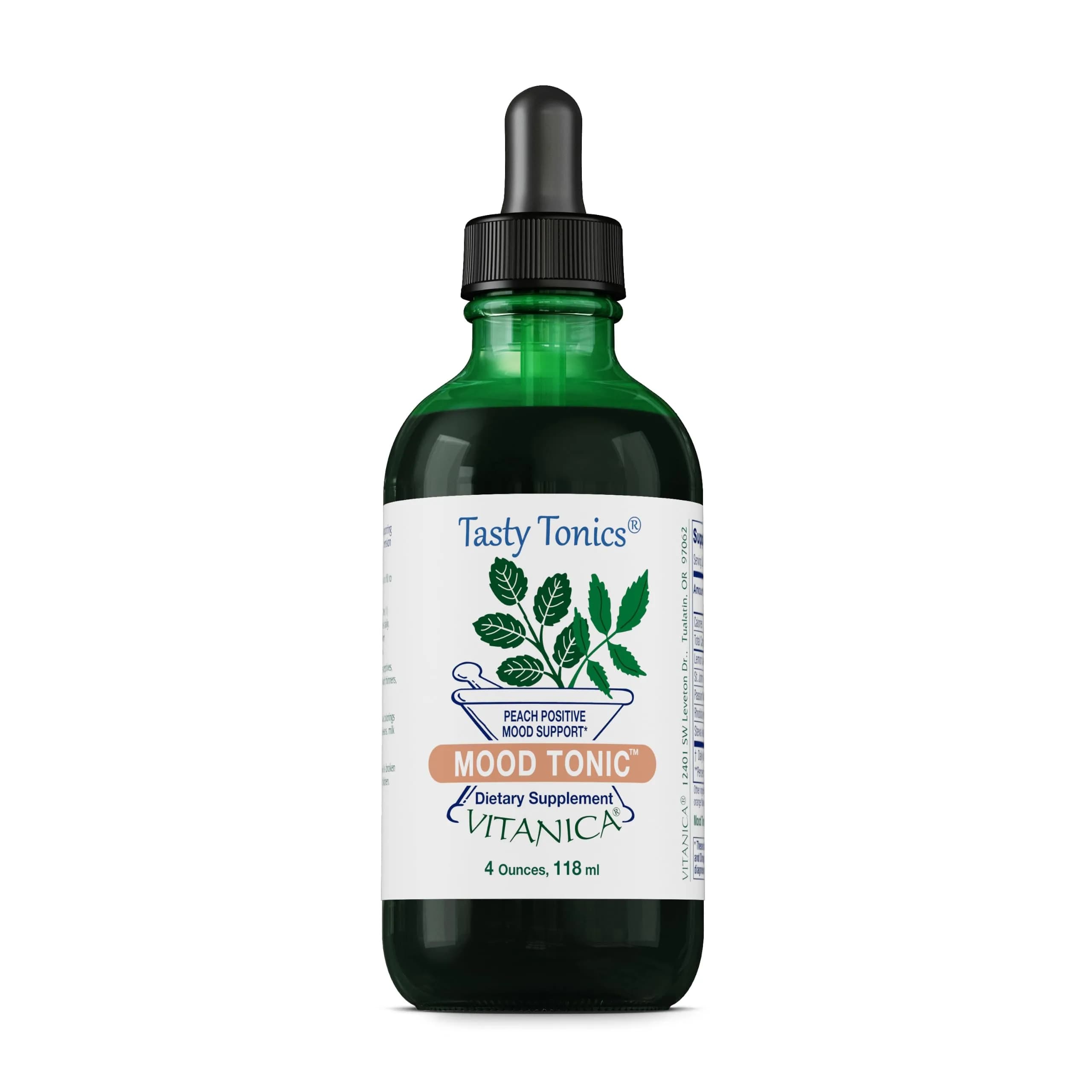 Vitanica Mood Tonic, Vegan, 4 fl oz | Supports Healthy Mindset & Stress Response