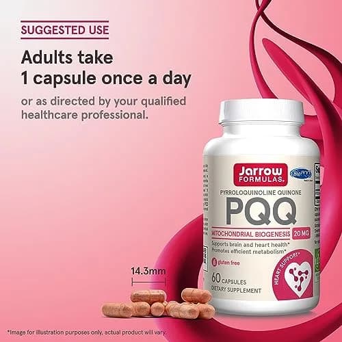 Jarrow PQQ 20 mg, Mitochondrial Biogenesis, 60 Capsules | Supports Cellular Energy & Heart Health thumbnail 7