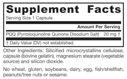 Jarrow PQQ 20 mg, Mitochondrial Biogenesis, 60 Capsules | Supports Cellular Energy & Heart Health thumbnail 9