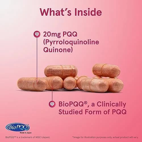 Jarrow PQQ 20 mg, Mitochondrial Biogenesis, 60 Capsules | Supports Cellular Energy & Heart Health thumbnail 3