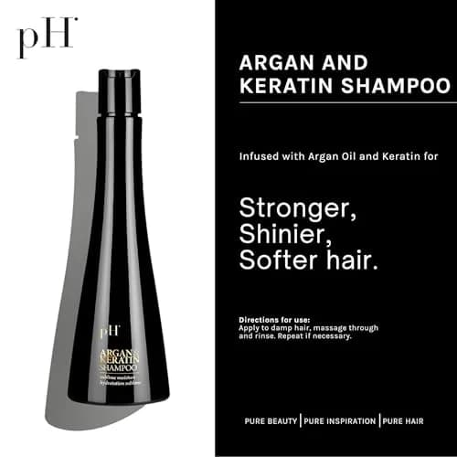pH PURE HAIR Argan & Keratin Shampoo – Deeply Hydrating & Moisturizing for Damaged, Color-Treated Hair, 8.45 oz thumbnail 2