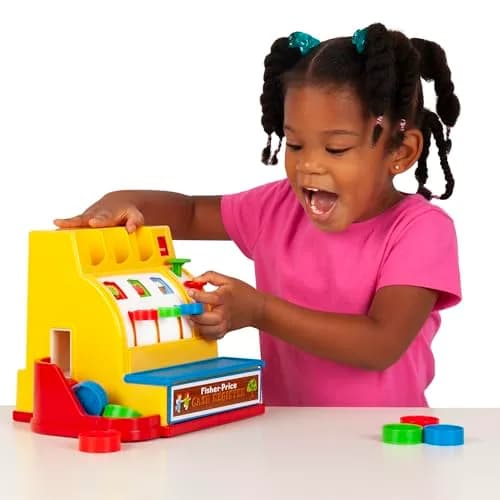 Basic Fun Retro Cash Register | Classic Pretend Play Toy for Kids Ages 2+ thumbnail 3