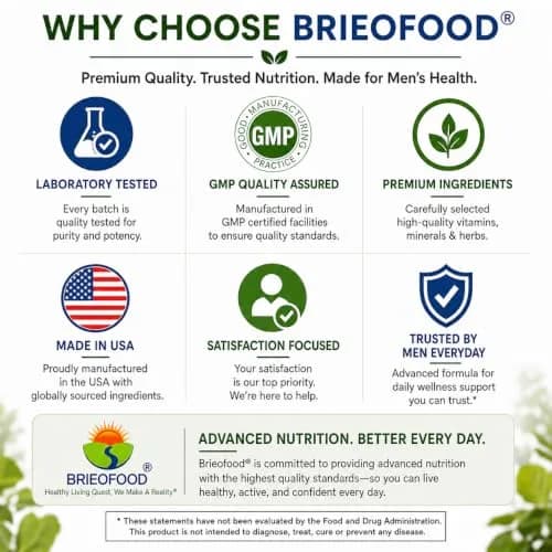 Brieofood Multi for Men 180 Tablets | Supports Energy & Prostate Health thumbnail 7