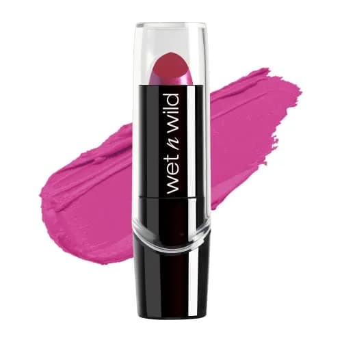 wet n wild Silk Finish Lipstick in Fuchsia with Blue Pearl - Hydrating, Buildable Lip Color thumbnail 1