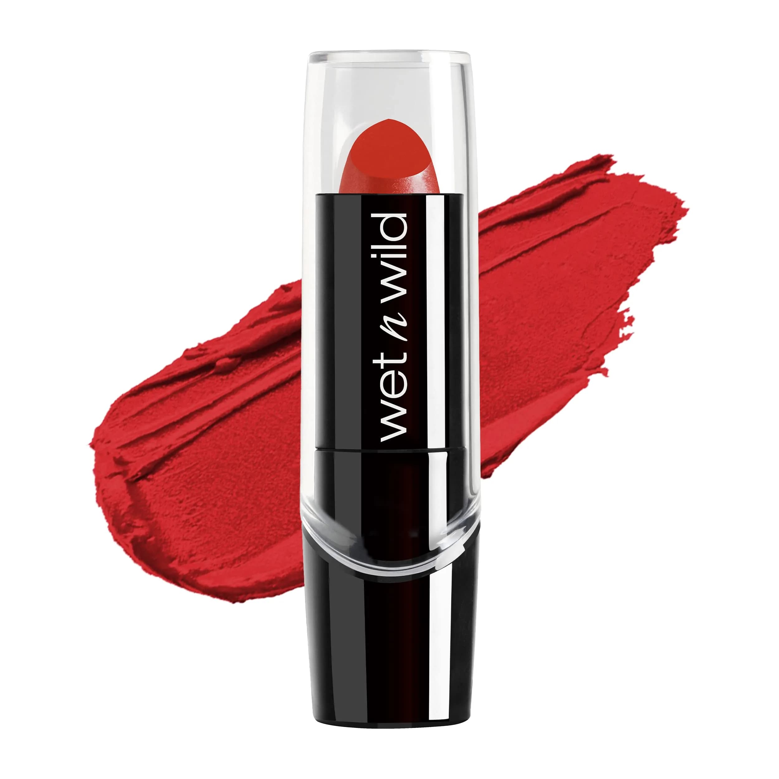 wet n wild Silk Finish Lipstick, Cherry Frost | Hydrating Rich Buildable Lip Color - main product image