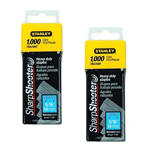 STANLEY TRA709T Sharpshooter Heavy Duty Staples 9/16" (14mm) | 1000 Count (2 Pack) thumbnail 1