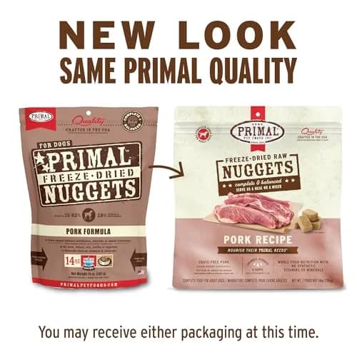 Primal Freeze Dried Raw Dog Food Nuggets, Pork, 14 oz | Complete & Balanced Nutrition for Dogs thumbnail 2