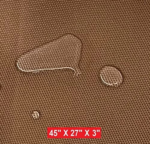 Dogbed4less Memory Foam Platform Dog Bed 45x27x3 Brown | Waterproof Crate Mattress for Large Dogs thumbnail 2