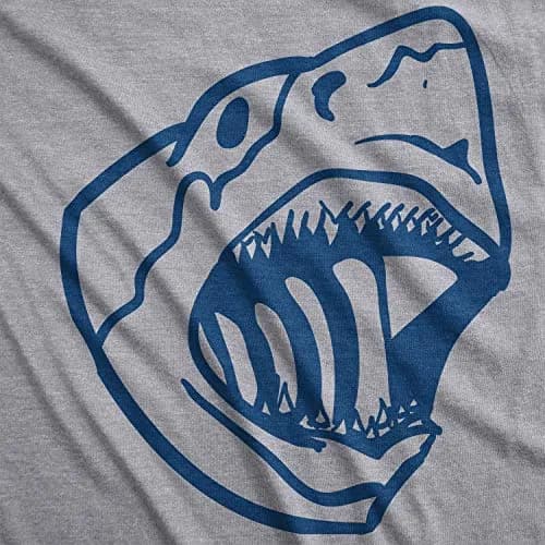Crazy Dog T-Shirts Youth Shark Flip Up T Shirt Grey S | Fun Marine Life Graphic thumbnail 5