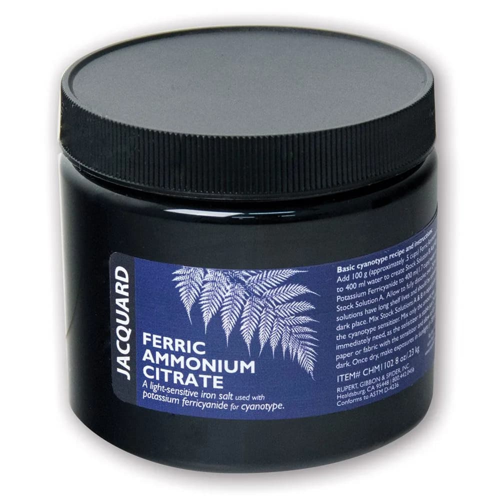 Jacquard Ferric Ammonium Citrate 226ml (8 Fl Oz) | Cyanotype Sensitizer for Fabric & Paper