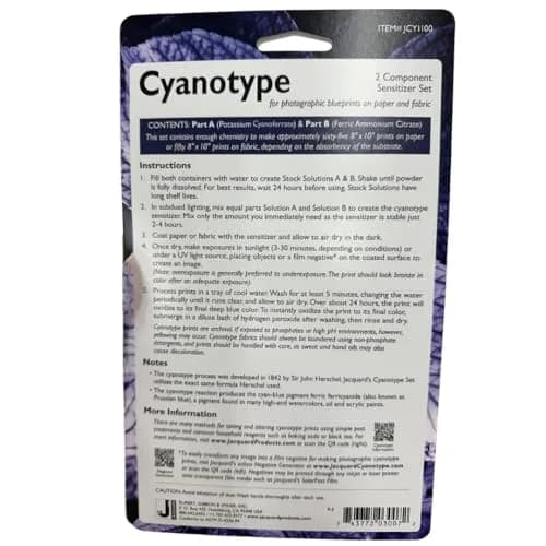 Jacquard Cyanotype Sensitizer Set | Ancient Photographic Process for Paper & Fabric Prints thumbnail 2