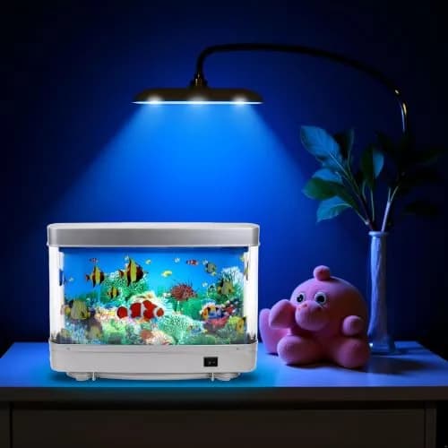 Lightahead Relaxing Sensory LED Fake Fish Aquarium with Moving Marine Life | Calming Deep-Sea Illusion (110-120 chars) thumbnail 5