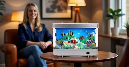 Lightahead Relaxing Sensory LED Fake Fish Aquarium with Moving Marine Life | Calming Deep-Sea Illusion (110-120 chars) thumbnail 7