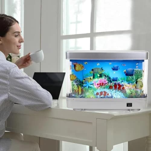 Lightahead Relaxing Sensory LED Fake Fish Aquarium with Moving Marine Life | Calming Deep-Sea Illusion (110-120 chars) thumbnail 8