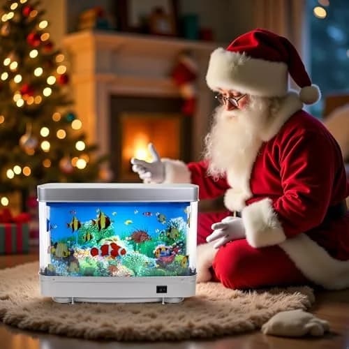 Lightahead Relaxing Sensory LED Fake Fish Aquarium with Moving Marine Life | Calming Deep-Sea Illusion (110-120 chars) thumbnail 3