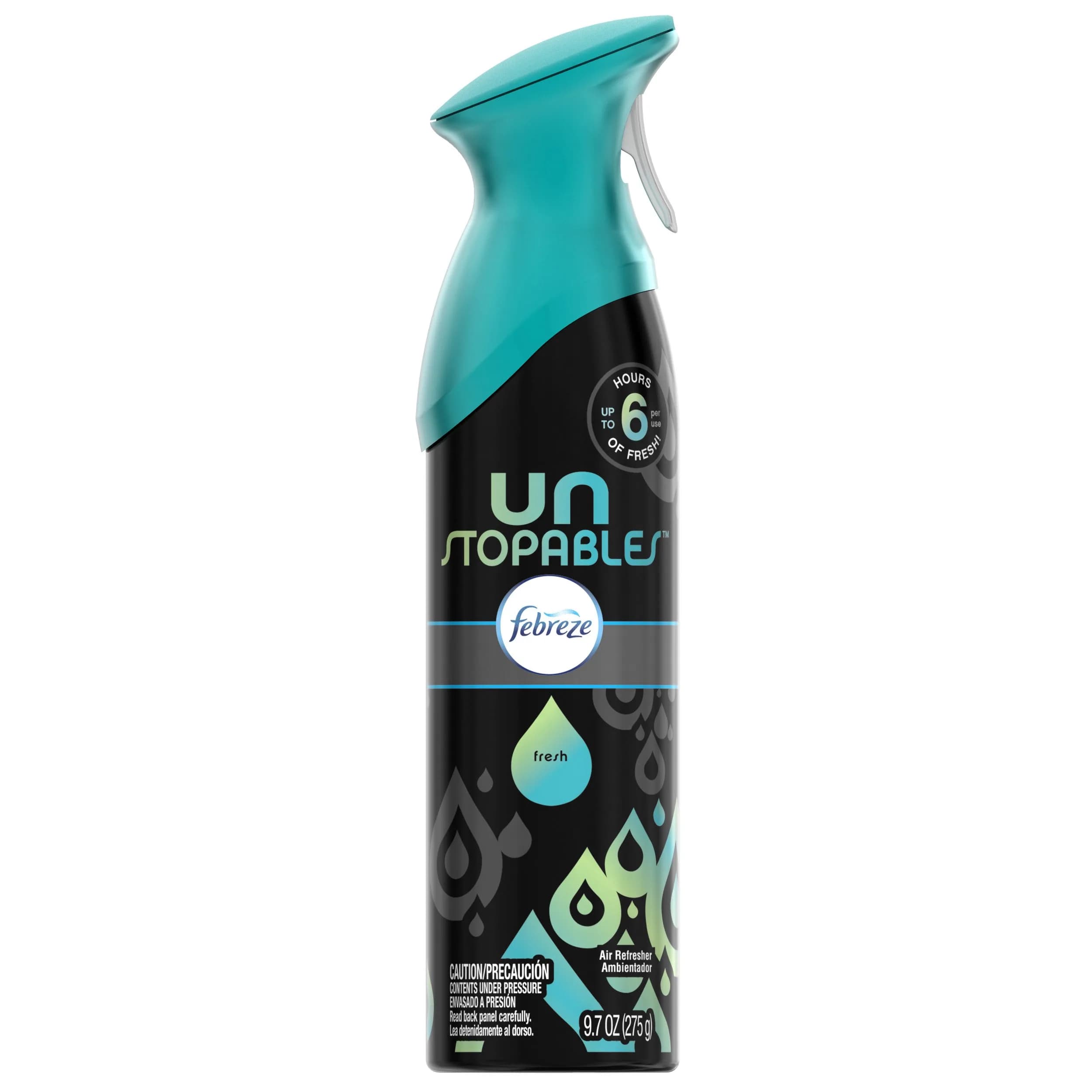Febreze Unstopables Air Freshener Spray, Fresh Scent, 156 g (5.5 Oz) Bottles, Pack of 6 | Long-Lasting Luxury Fragrance - main product image