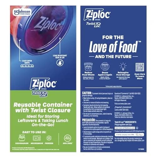 Ziploc Food Storage Containers Medium 6 Count | Leak-Resistant, BPA-Free, Stackable thumbnail 8