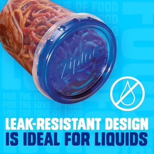 Ziploc Food Storage Containers Medium 6 Count | Leak-Resistant, BPA-Free, Stackable thumbnail 2