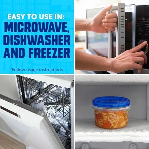 Ziploc Food Storage Containers Medium 6 Count | Leak-Resistant, BPA-Free, Stackable thumbnail 3