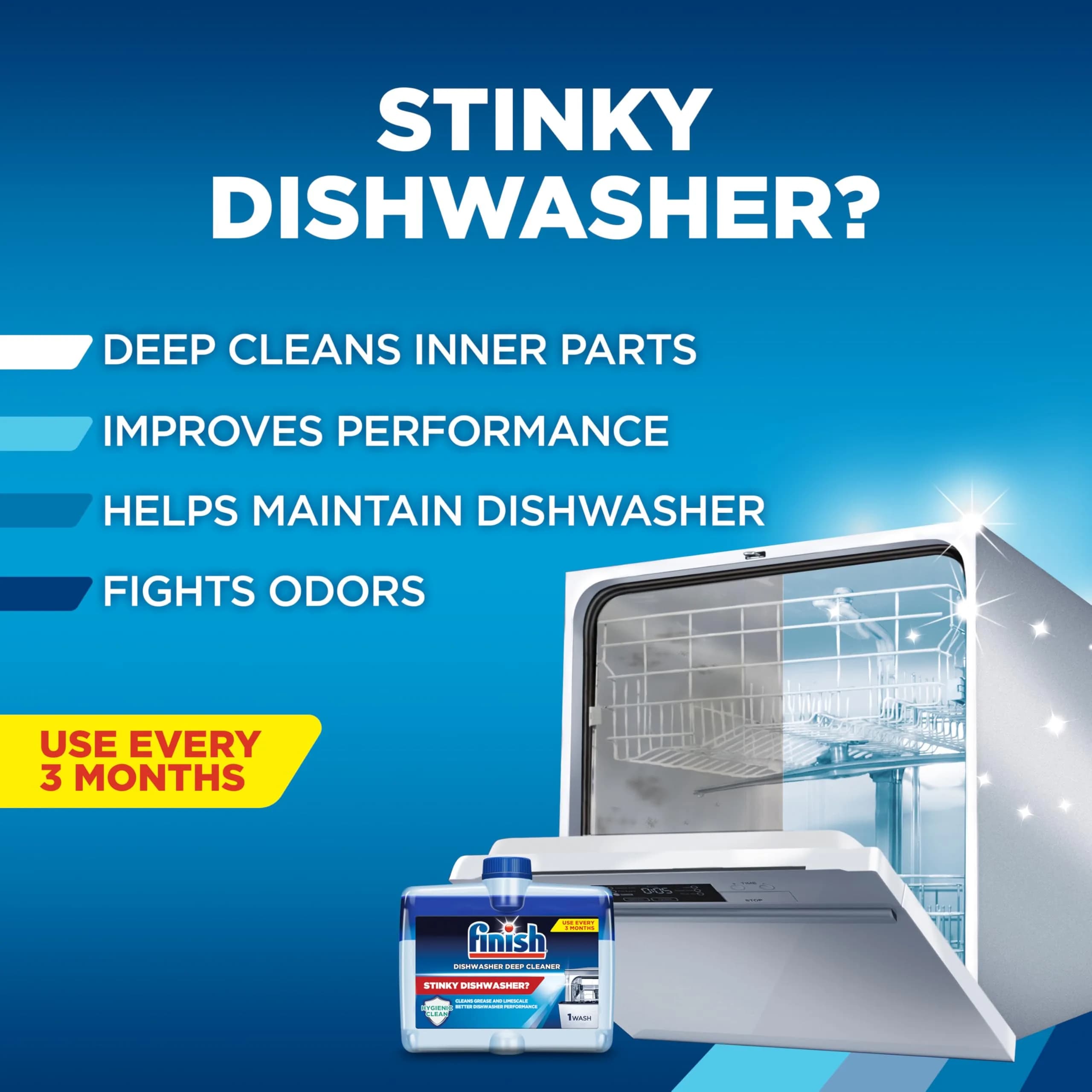 Finish Dishwasher Cleaner Liquid 8.45oz (250ml) | Deep Cleans Hidden Grease & Limescale - view 2