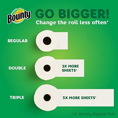 Bounty Select-A-Size Paper Towels, White, 8 Double Plus Rolls | Absorbent & Strong thumbnail 6