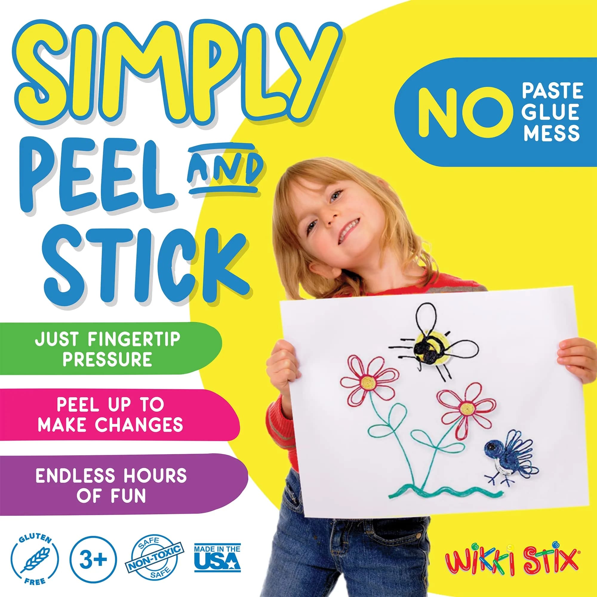 Wikki Stix Primary Colors Craft Sticks (48 Count, 8-Inch) | Reusable Waxed Yarn for Kids' Art & STEM Projects - view 2