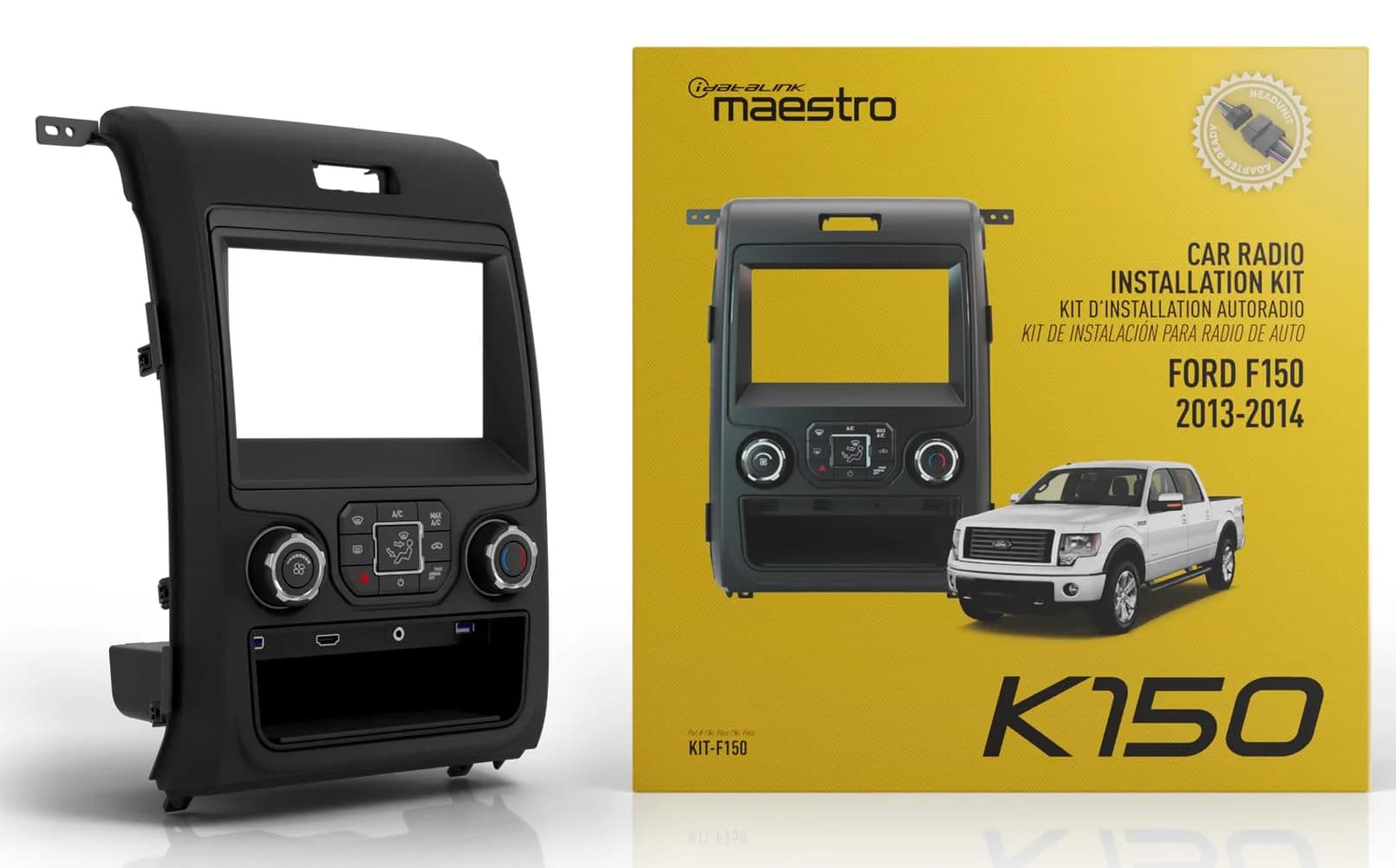 Maestro KIT-F150 Dash Kit and T-Harness for 2013-2014 Ford F150 Trucks with 4.3 inch Screen | Easy Install, USA Import