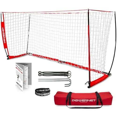 PowerNet 12x6 FT Portable Soccer Goal | Easy Setup, Indoor & Outdoor Use, Stable Steel Frame thumbnail 1